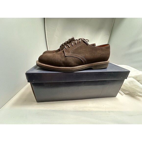 Nordstrom Carson Shoes Men\'s 8.5 M Suede Buck Oxford Dress Brown Lace Up
